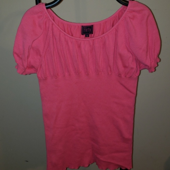 Flirty brand sweater blouse Peachy color Size M - Picture 2 of 4